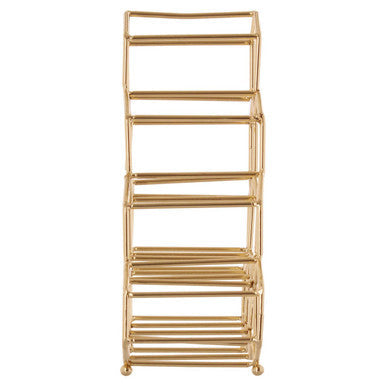 Orsina Gold Spice Rack – 10 Bottle Honeycomb Metal Kitchen Organizer