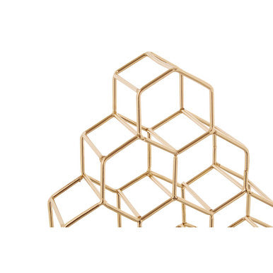 Orsina Gold Spice Rack – 10 Bottle Honeycomb Metal Kitchen Organizer