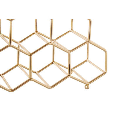 Orsina Gold Spice Rack – 10 Bottle Honeycomb Metal Kitchen Organizer