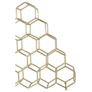 Orsina Vertex 15 Bottle Spice Rack – Gold Honeycomb Kitchen Organizer