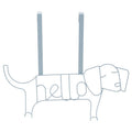Orsina Sausage Dog Over The Door Hanger | Grey Wire Dachshund Hooks