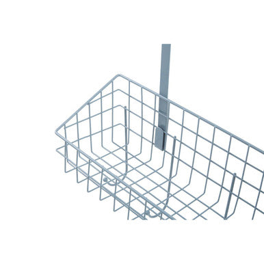 Orsina Over The Door Hanger Shelf – Grey Metal Wire Storage with 5 Hooks