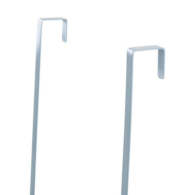 Orsina Over The Door Hanger Shelf – Grey Metal Wire Storage with 5 Hooks