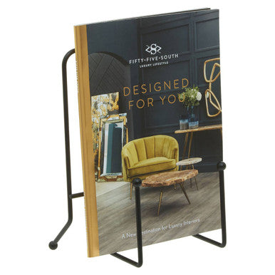 Orsina Reyna Matt Black Metal Cookbook Stand and Tablet Holder