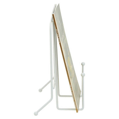 Orsina Reyna Cookbook Stand – Matt White Metal Recipe & Tablet Holder