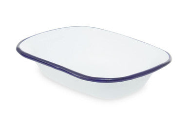 Orsina From Scratch 16cm Rectangular Pie Dish | White Enamel Steel