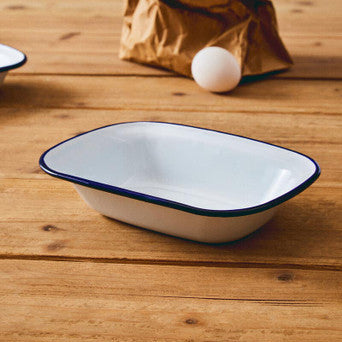 Orsina From Scratch 16cm Rectangular Pie Dish | White Enamel Steel