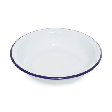 Orsina Enamel Round Pie Dish – 23cm White Steel Core Baking Pan