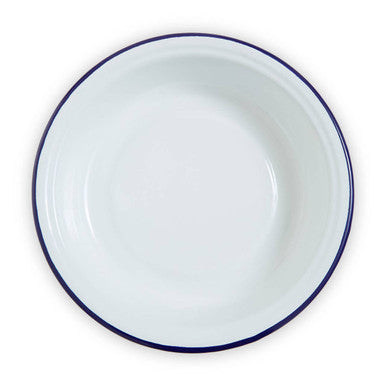 Orsina Enamel Round Pie Dish – 23cm White Steel Core Baking Pan