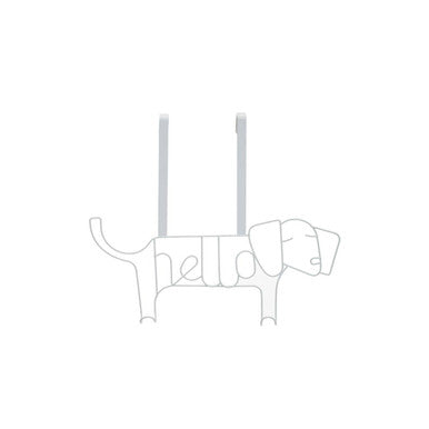 Orsina Kirby White Sausage Dog Over-Door Wire Storage Hanger Hook
