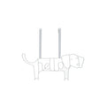 Orsina Kirby White Sausage Dog Over-Door Wire Storage Hanger Hook