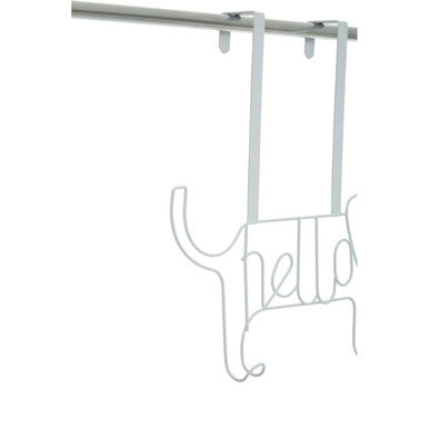 Orsina Kirby White Sausage Dog Over-Door Wire Storage Hanger Hook