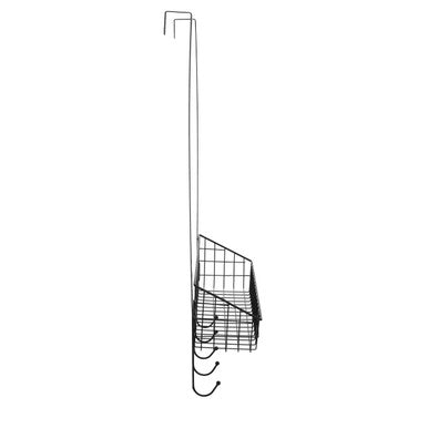 Orsina Kirby Over The Door Hanger – Iron 5-Hook Organizer with Shelf