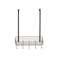 Orsina Kirby Over The Door Hanger – Iron 5-Hook Organizer with Shelf