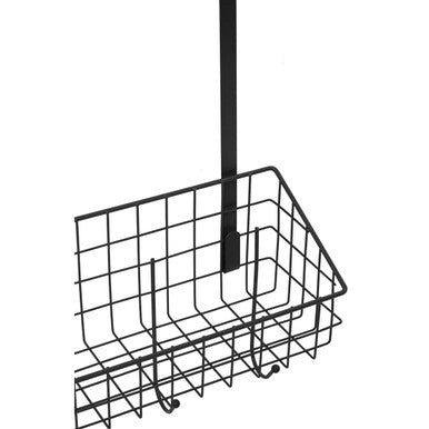 Orsina Kirby Over The Door Hanger – Iron 5-Hook Organizer with Shelf
