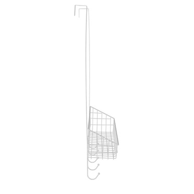 Orsina Kirby Over The Door Hanger – White Iron Organizer with 5 Hooks