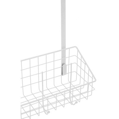 Orsina Kirby Over The Door Hanger – White Iron Organizer with 5 Hooks