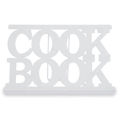 Orsina Alpha White Cook Book Stand – Adjustable Metal Recipe Holder