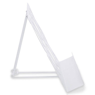 Orsina Alpha White Cook Book Stand – Adjustable Metal Recipe Holder