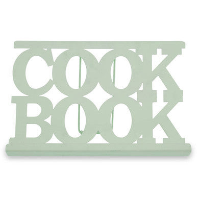 Orsina Alpha Cookbook Stand – Mint Green Enamel Metal Recipe Holder