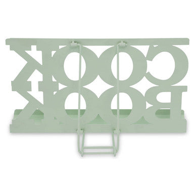 Orsina Alpha Cookbook Stand – Mint Green Enamel Metal Recipe Holder