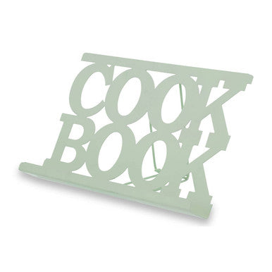 Orsina Alpha Cookbook Stand – Mint Green Enamel Metal Recipe Holder