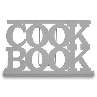 Orsina Alpha Metal Cookbook Stand – Grey Enamel Recipe & Tablet Holder