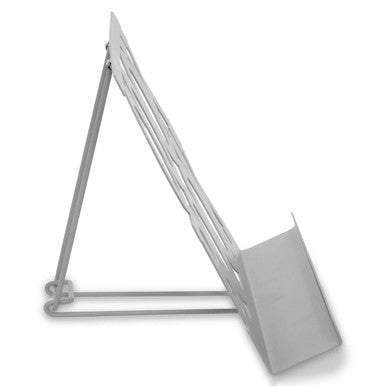 Orsina Alpha Metal Cookbook Stand – Grey Enamel Recipe & Tablet Holder