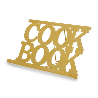 Orsina Alpha Gold Metal Cookbook Stand – Adjustable Recipe Holder