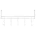 Orsina Jaxen Over Door Hanger – White 5-Swirl Hook Storage Rack