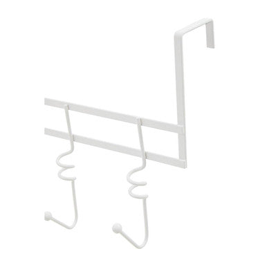 Orsina Jaxen Over Door Hanger – White 5-Swirl Hook Storage Rack