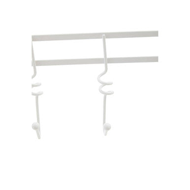 Orsina Jaxen Over Door Hanger – White 5-Swirl Hook Storage Rack