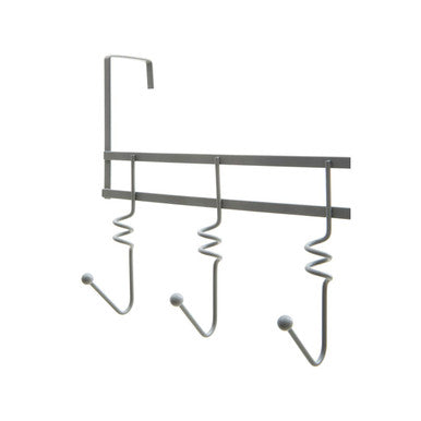 Orsina Jaxen Over Door Hanger – Matt Grey 5-Hook Metal Storage Rack