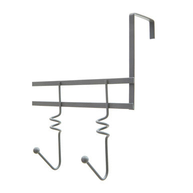 Orsina Jaxen Over Door Hanger – Matt Grey 5-Hook Metal Storage Rack