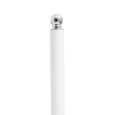 Orsina Adler Freestanding Toilet Roll Holder – White Iron & Silver