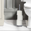 Orsina Adler Grey Toilet Roll Holder – Freestanding Stainless Steel