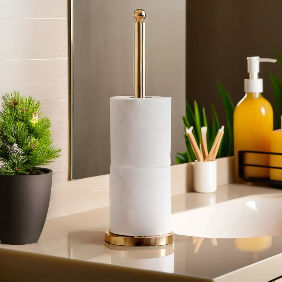 Orsina Adler Gold Freestanding Toilet Roll Holder – Stainless Steel