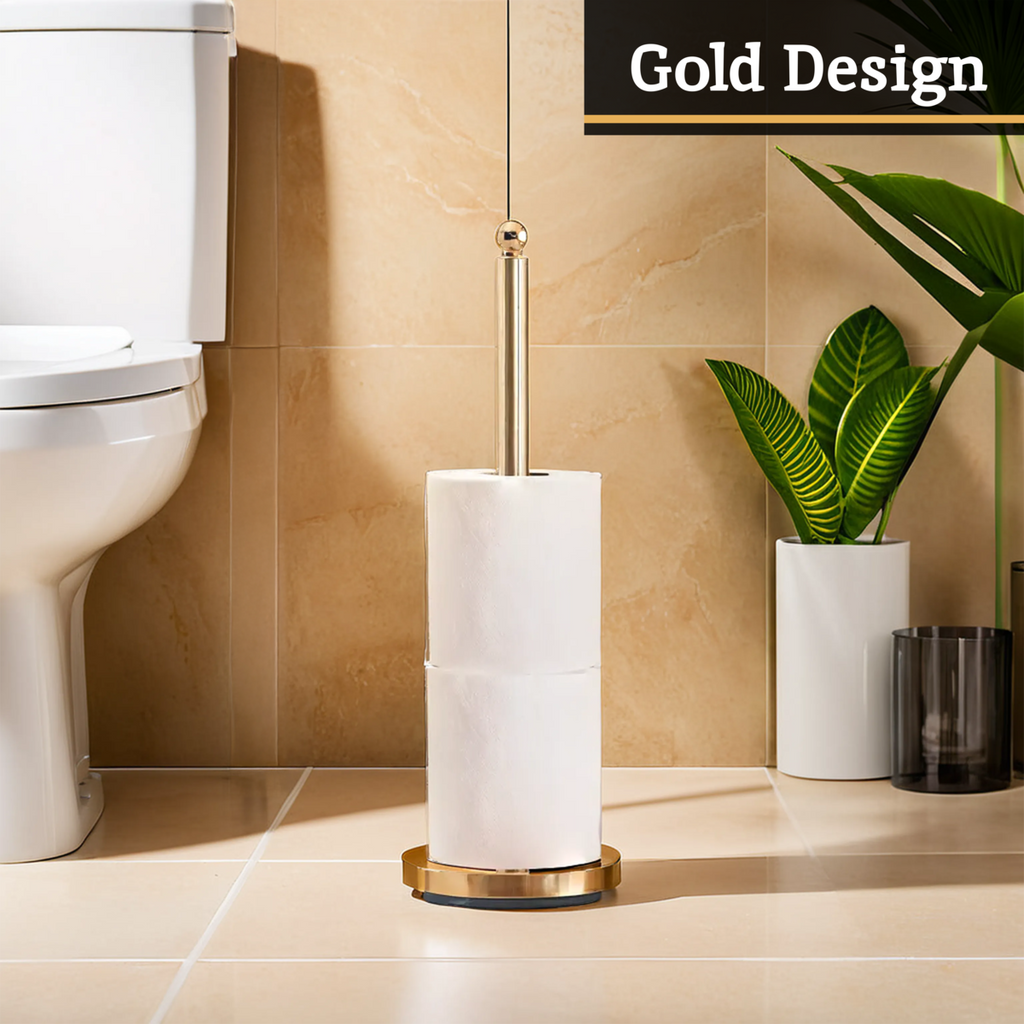 Orsina Adler Gold Freestanding Toilet Roll Holder – Stainless Steel