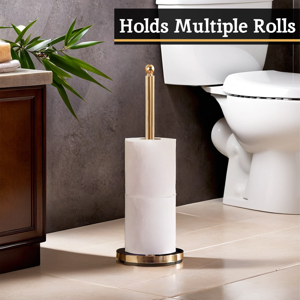 Orsina Adler Gold Freestanding Toilet Roll Holder – Stainless Steel