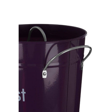 Orsina Purple Compost Bin – Galvanised Steel Kitchen Food Waste Caddy
