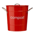 Orsina Red Compost Bin – Galvanised Steel Kitchen Scrap Bucket