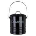 Orsina Black Metal Compost Bin with Handle and Odour Filter