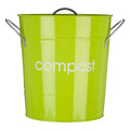 Orsina Lime Green Compost Bin | Galvanised Steel Kitchen Countertop Bin