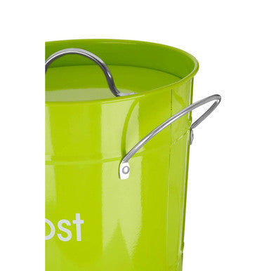 Orsina Lime Green Compost Bin | Galvanised Steel Kitchen Countertop Bin