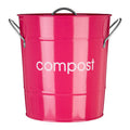 Orsina Hot Pink Compost Bin – Galvanised Steel Kitchen Waste Bucket