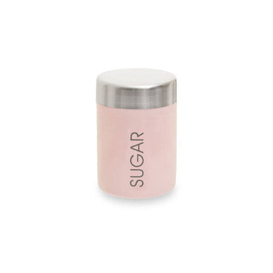 Orsina Liberty Pink Enamel Sugar Canister | Stainless Steel Storage
