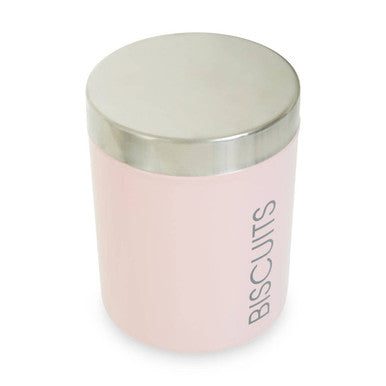 Orsina Liberty Light Pink Metal Biscuit Canister | Enamel Food Storage