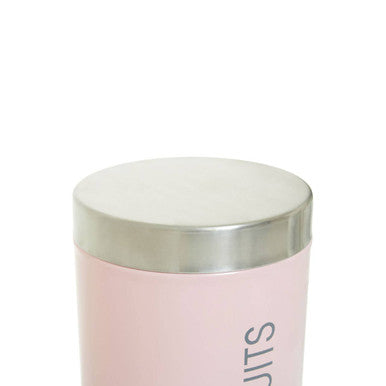 Orsina Liberty Light Pink Metal Biscuit Canister | Enamel Food Storage