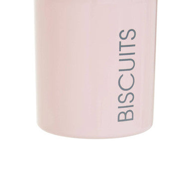 Orsina Liberty Light Pink Metal Biscuit Canister | Enamel Food Storage