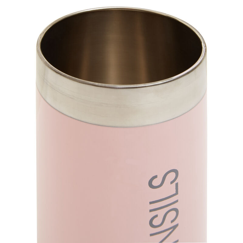 Orsina Liberty Utensil Holder – Pink Enamel & Stainless Steel Organizer